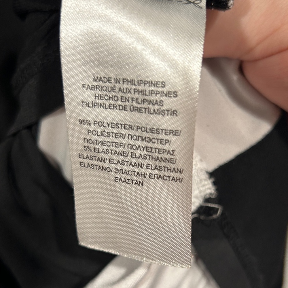 Lauren Ralph Lauren Black and Cream Long Sleeve Dress - Picture 11 of 11